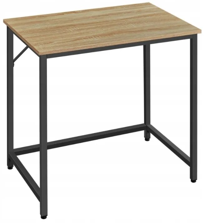 Zestaw do biura stół TAYLOR 80x50 cm dab sonoma + krzesło biurowe AVOLA VELVET krolewski niebieski