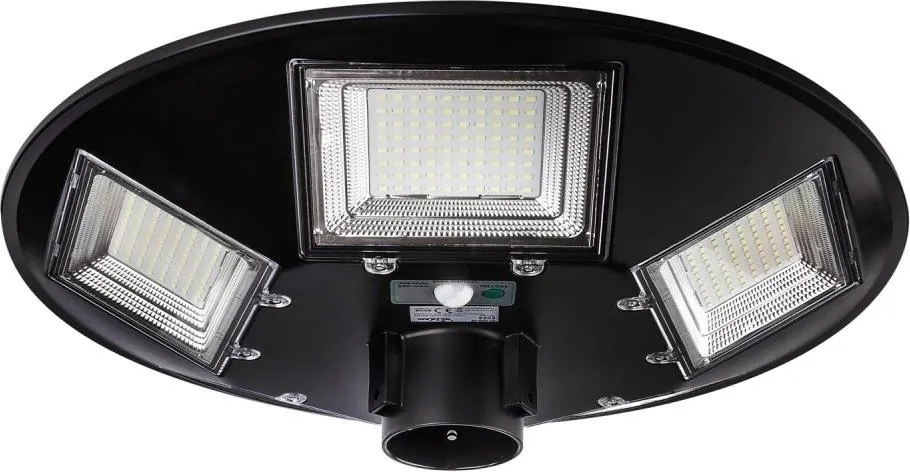 Solarna lampa uliczna LED z czujnikiem LED/22W/6V 6500K IP65 czarna + pilot