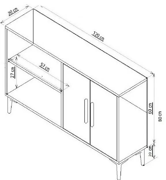 Szafka Ahart White and Gold