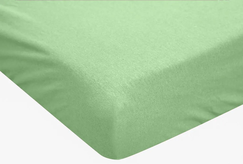 PrzytulneMieszkanie.pl Prześcieradło nieprzemakalne JERSEY 70x140 cm zielone
