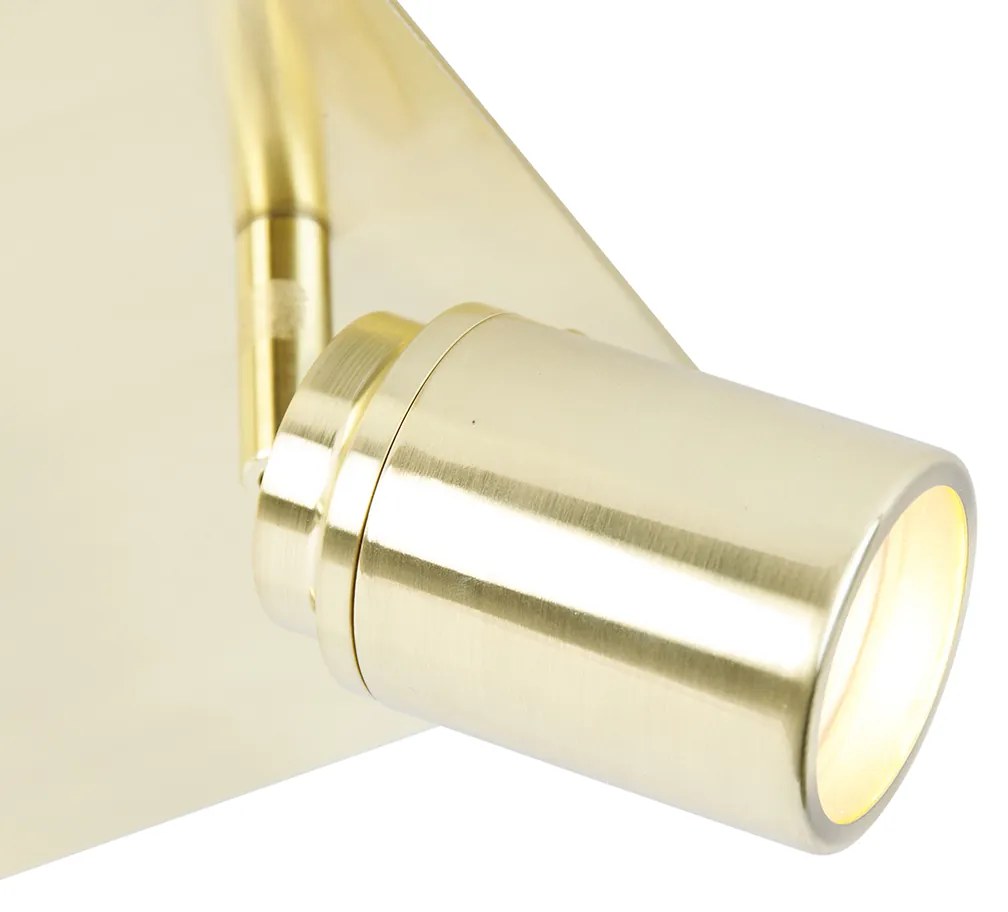 Nowoczesny reflektor łazienkowy mosiężny kwadratowy 3-światła IP44 - Ducha