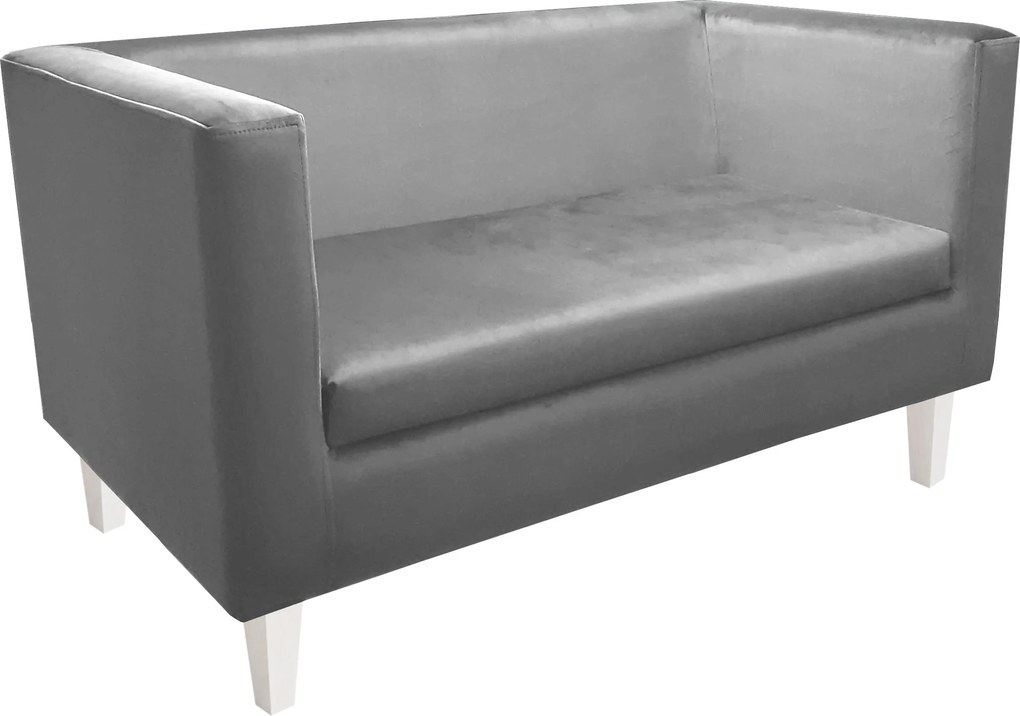 Sofa Monaco : Kolor nogi - Biała, Kolor tkaniny - VELVET - MG17, Typ tkaniny - Velvet, Wysokość nogi - 15 cm