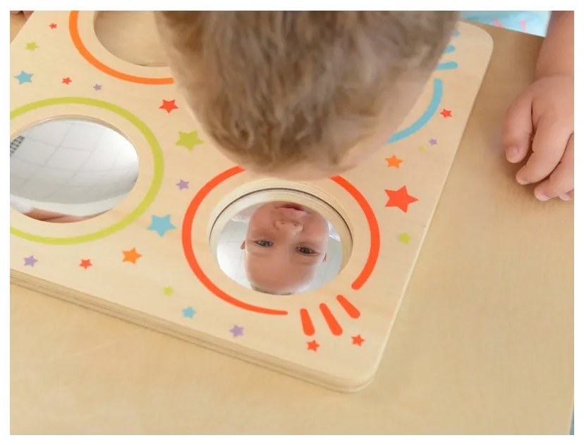 Masterkidz sensoryczna tablica lustra i soczewki zakrzywienia obrazu montessori