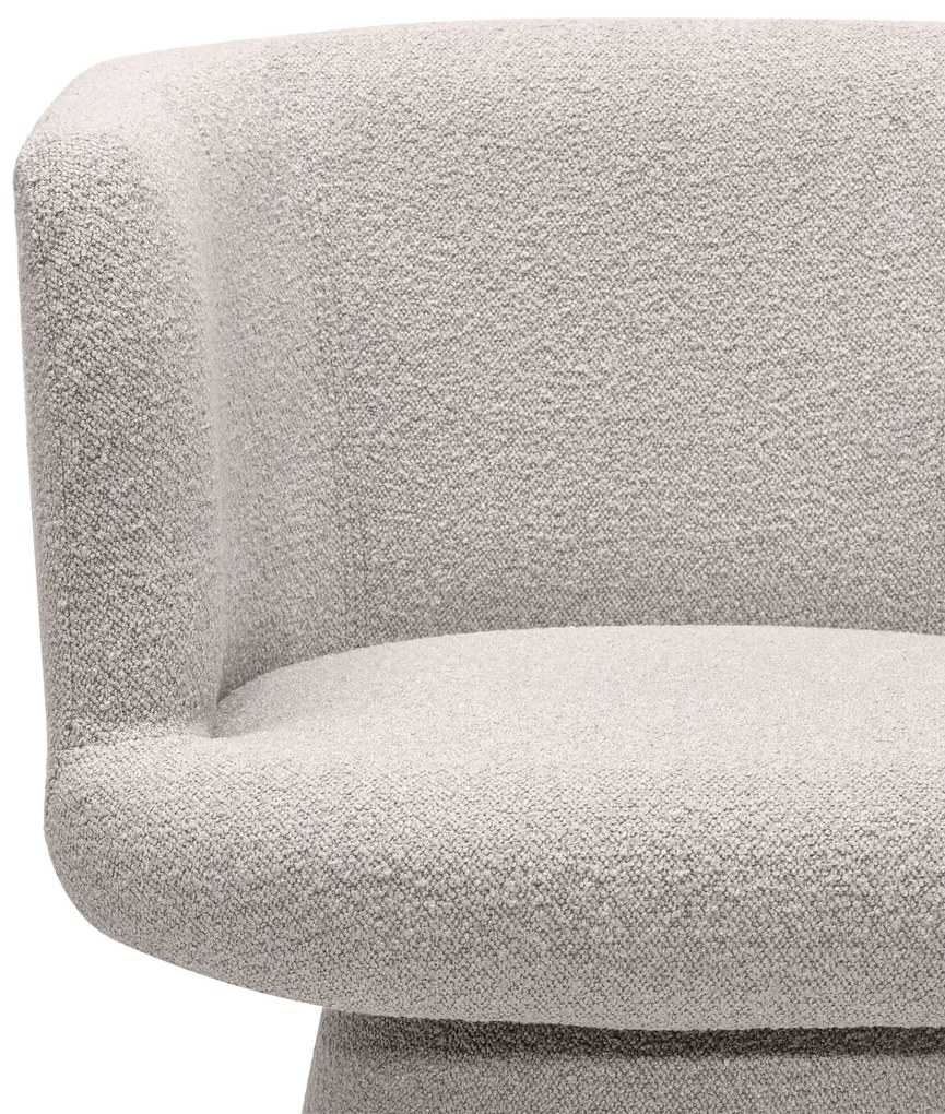 Obrotowy designerski fotel YATO, szaro-beżowy