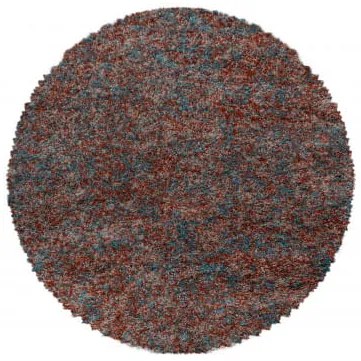 Dywan shaggy Enjoy wielokolorowy 160 cm x 160 cm koło
