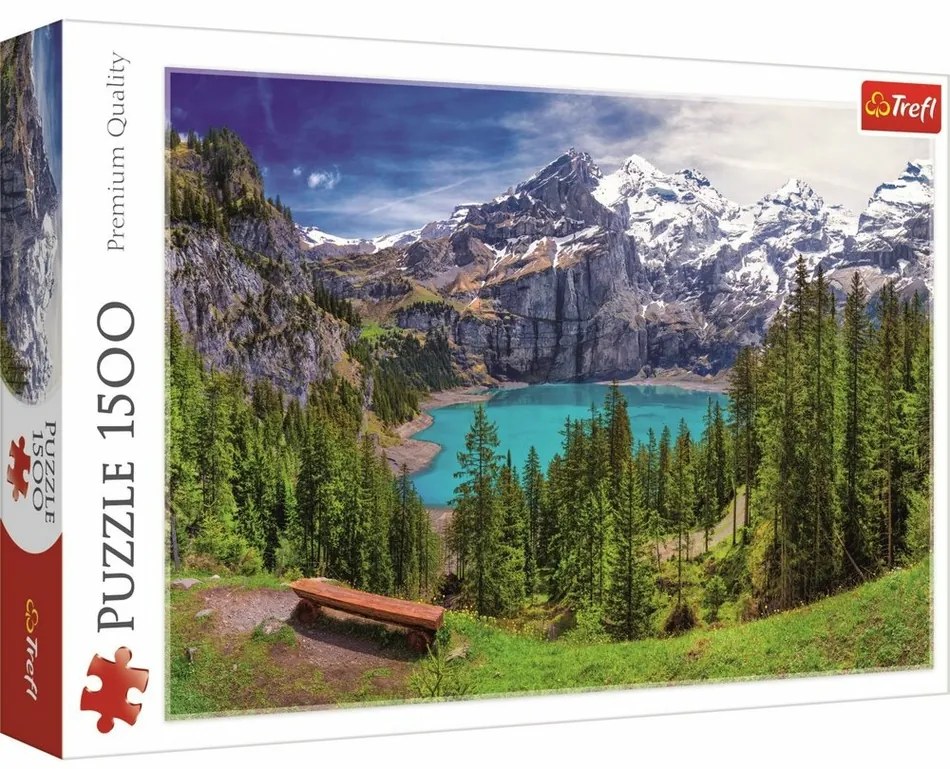 Trefl Puzzle Jezioro Oeschinen, Alpy 1500 elem.