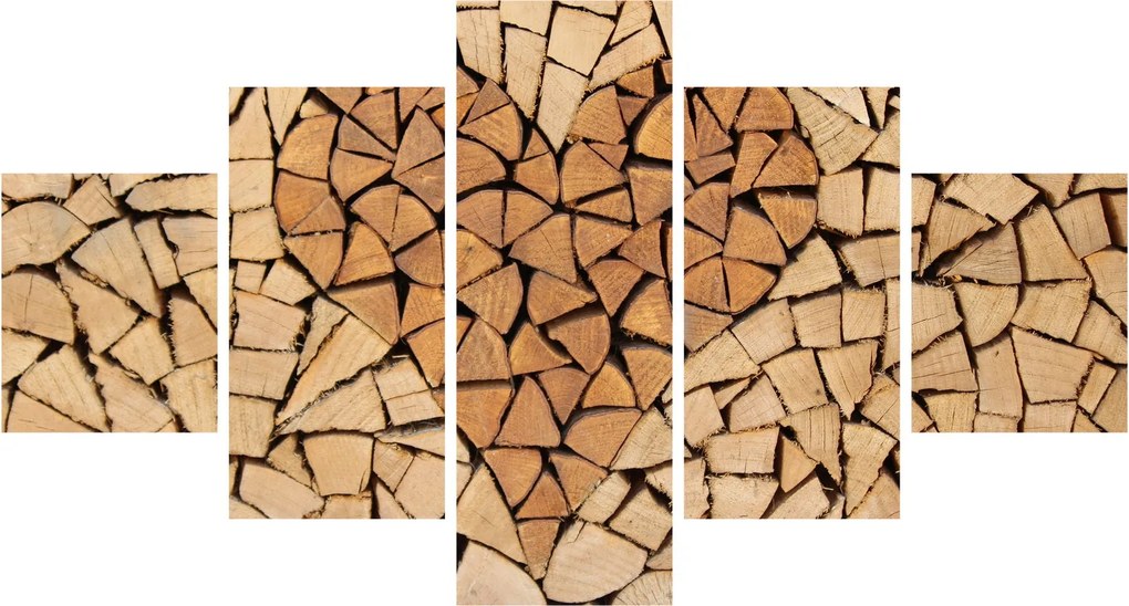 Obraz - Serce z drewna (125x70 cm)
