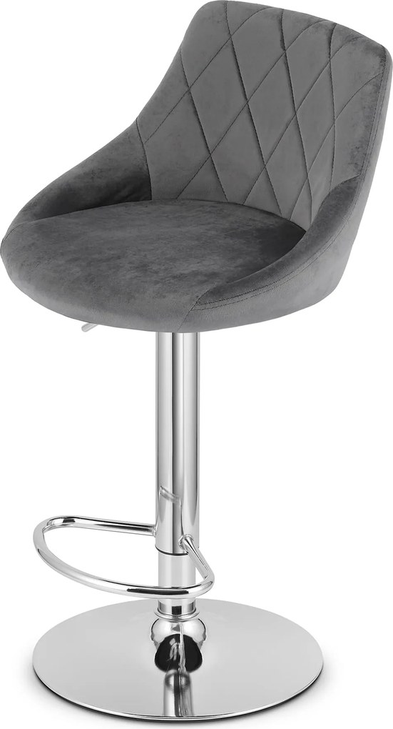 PROMOCJA Szare krzesło barowe VELVET KAST II. jakość
