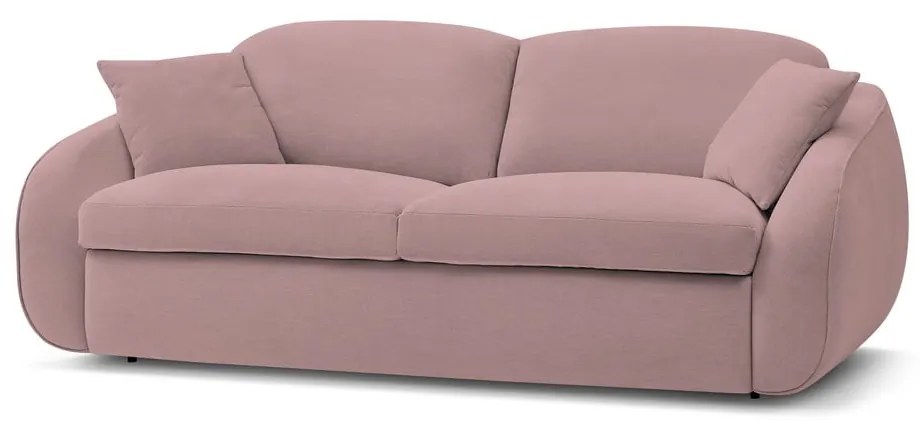 Jasnoróżowa rozkładana sofa 235 cm Cezanne – Bobochic Paris