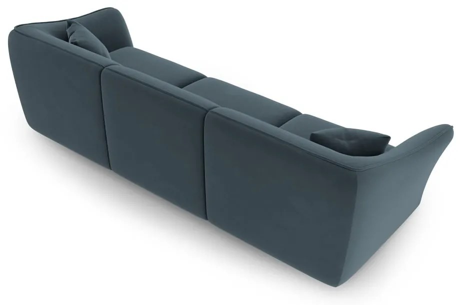 Niebieska aksamitna sofa 292 cm Tokyo – Cosmopolitan Design