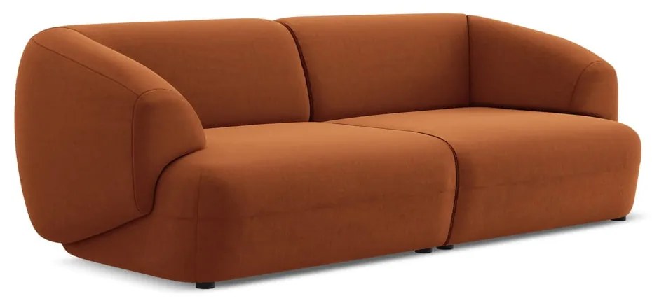 Pomarańczowa aksamitna sofa 232 cm Moana – Makamii