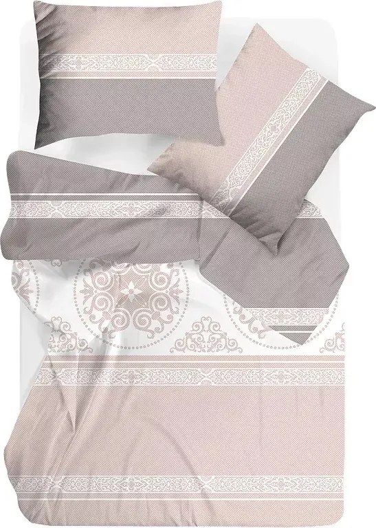 Pościel Bawełniana Greno Premium Versus 140x200 Beżowa GRENO