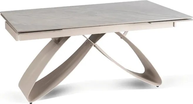 Stół Rozkładany Prostokątny LUIGI 160-240 cm Ceramiczny Szary Marmur/Kaszmir do Jadalni Nowoczesny