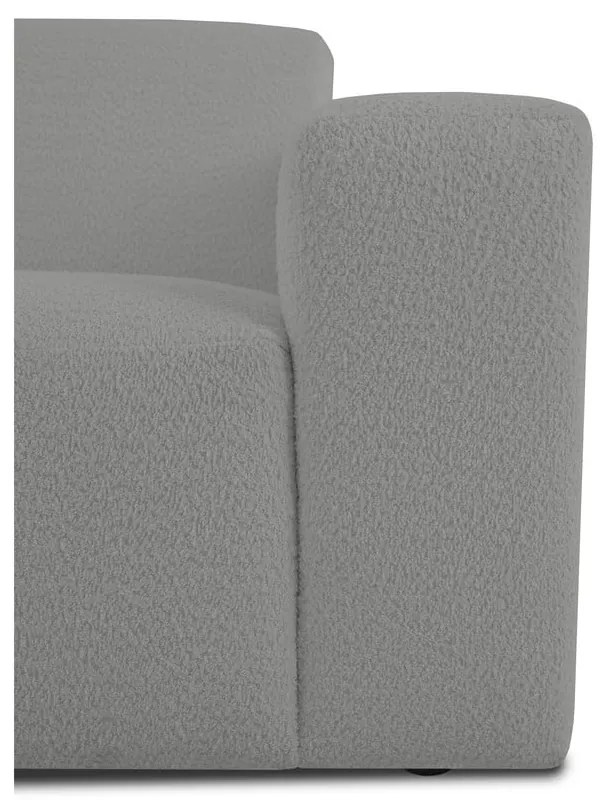 Szary moduł sofy z materiału bouclé (prawostronny) Roxy – Scandic