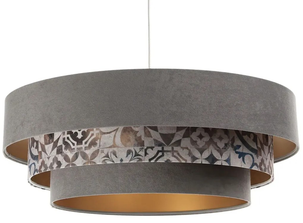 Szaro-złota lampa z trzyczęściowym abażurem - 3X S451 M2-M14