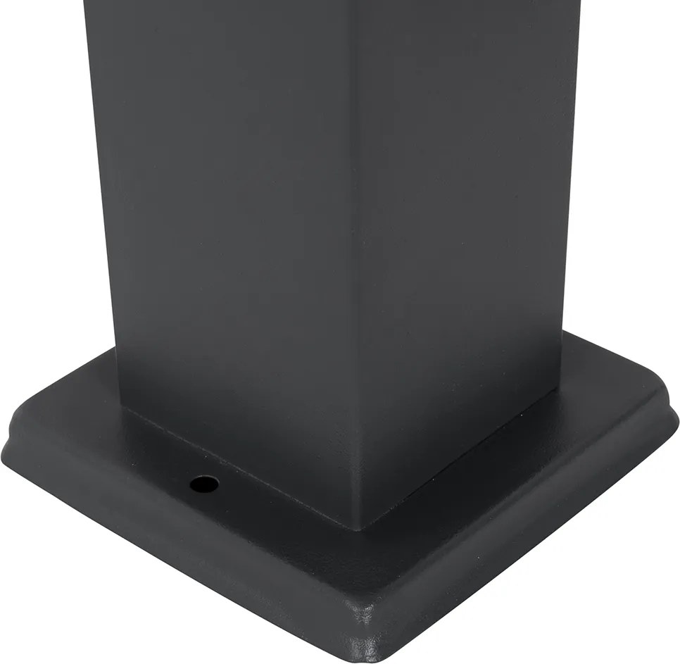 Lampa zewnętrzna ciemnoszara 80 cm z gniazdkiem IP44 - Malios