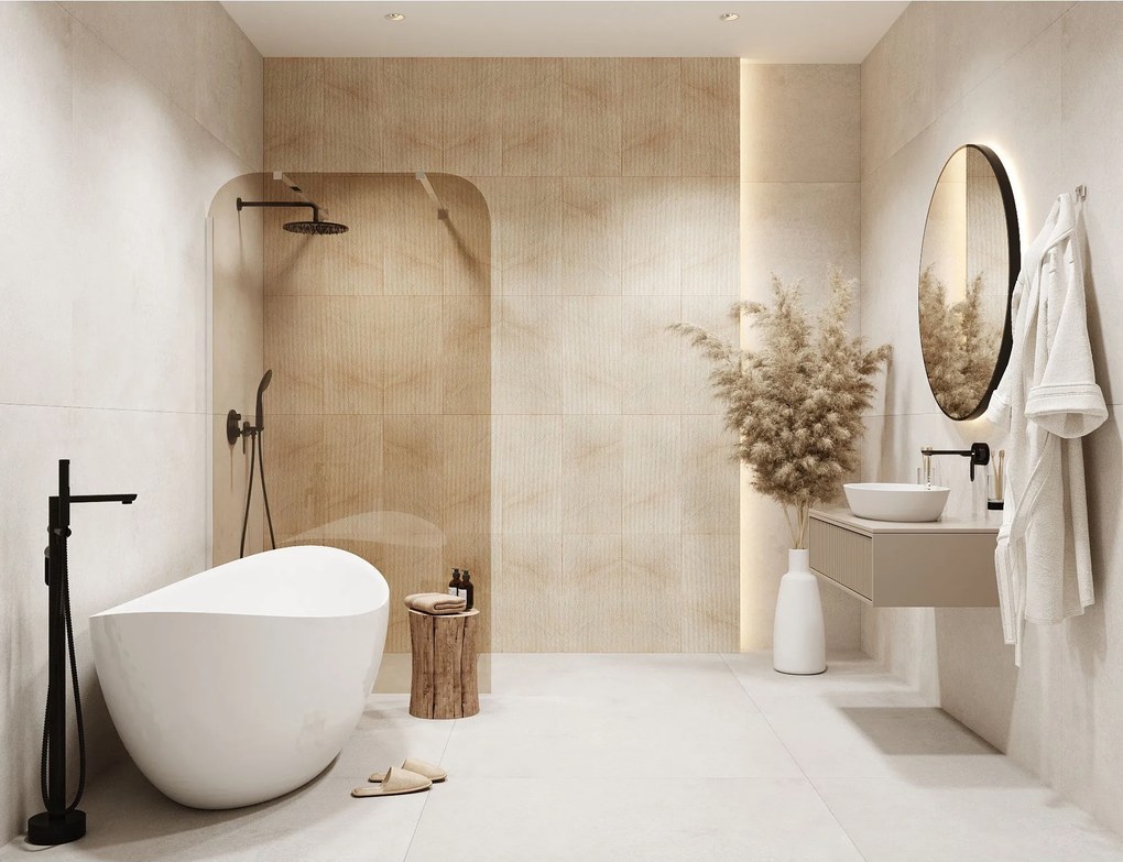 Ścianka prysznicowa WALK IN brązowa 8 mm MOLIS NATURE brown square MASSI I Różne rozmiary : Kolor profili kabiny - złoty szczotkowany, Szerokość ścianki - 80 cm, Typ montażu - WALK in FIX (Do ściany)