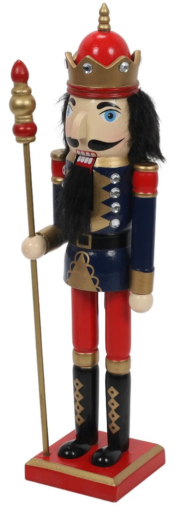 Drewniany dziadek do orzechów, wys. 38 cm
