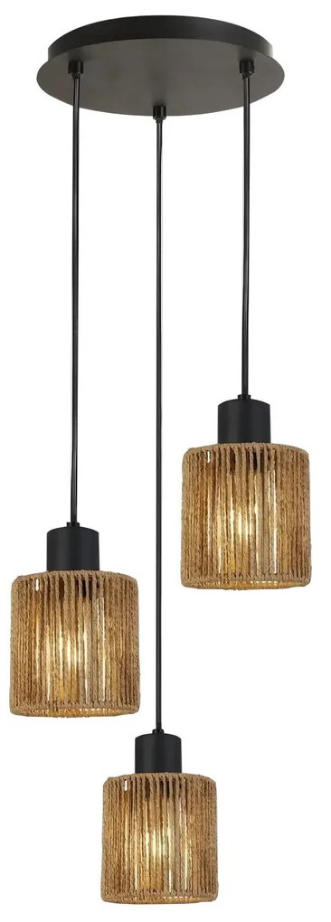 LAMPA SUFITOWA WISZĄCA APP1820-3CPR NATURE BLACK