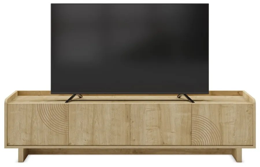 Szafka pod TV w dekorze dębu w naturalnym kolorze 180x45x40 cm Daira – Marckeric