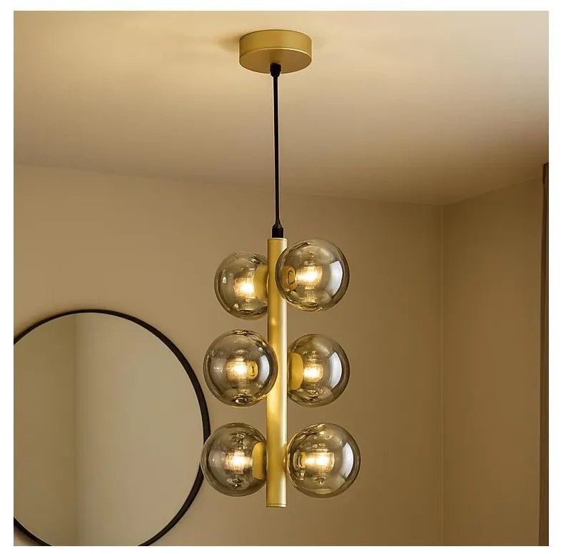 Brilagi - LED Żyrandol na lince MILLA 6xG9/3W/230V złoty/przydymiony