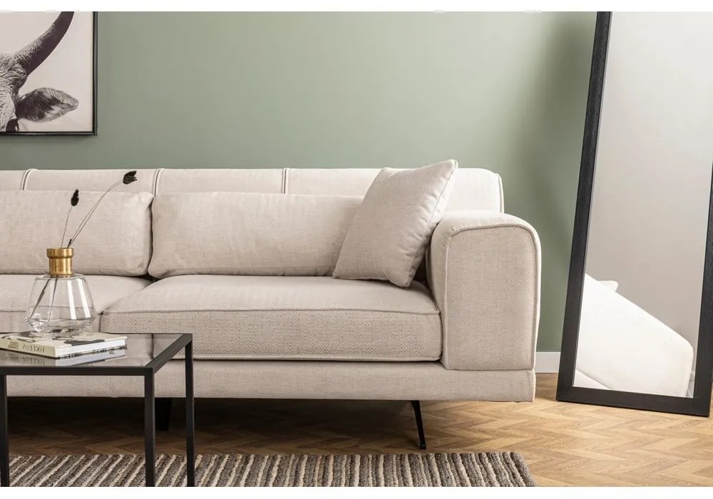 Beżowa sofa narożna Artie Jivago, narożnik lewy