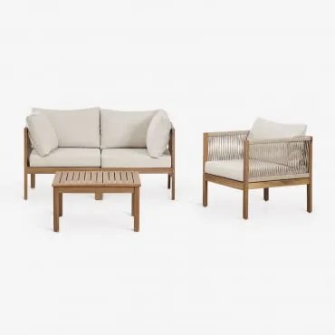 Zestaw Do Salonu Z Modułową Sofą 2-częściową Z Podłokietnikami, Fotelem - Sklum