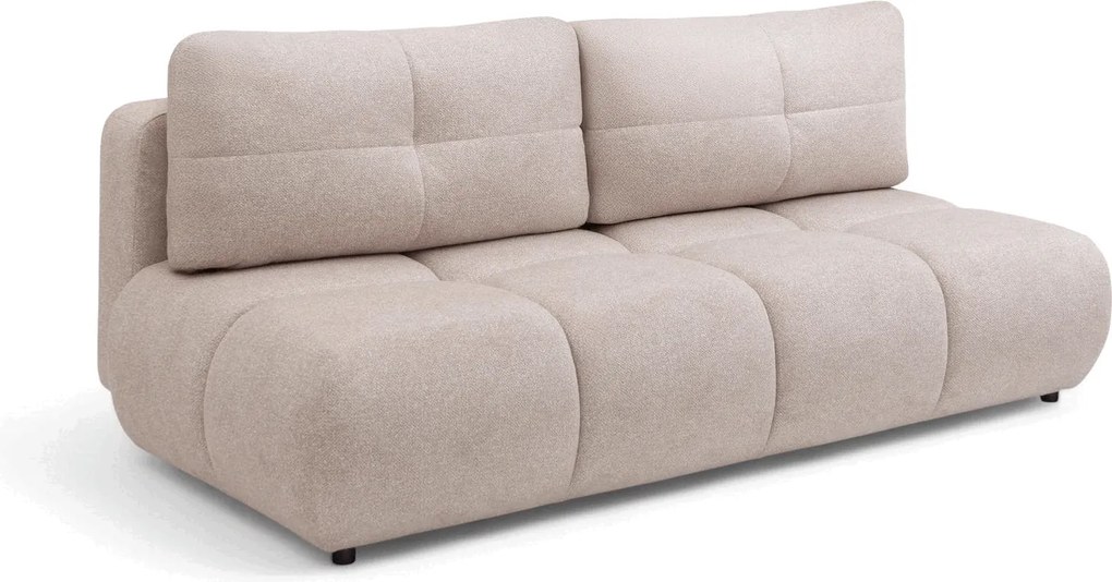 Kanapa Lerio z funkcją spania - jasno beżowa dzianina hydrofobowa Blur 02