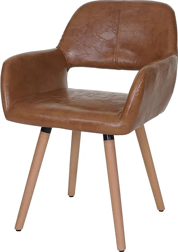 Krzesło do jadalni MCW-A50 II,  imitacja skóry, imitacja zamszu, jasne nogi