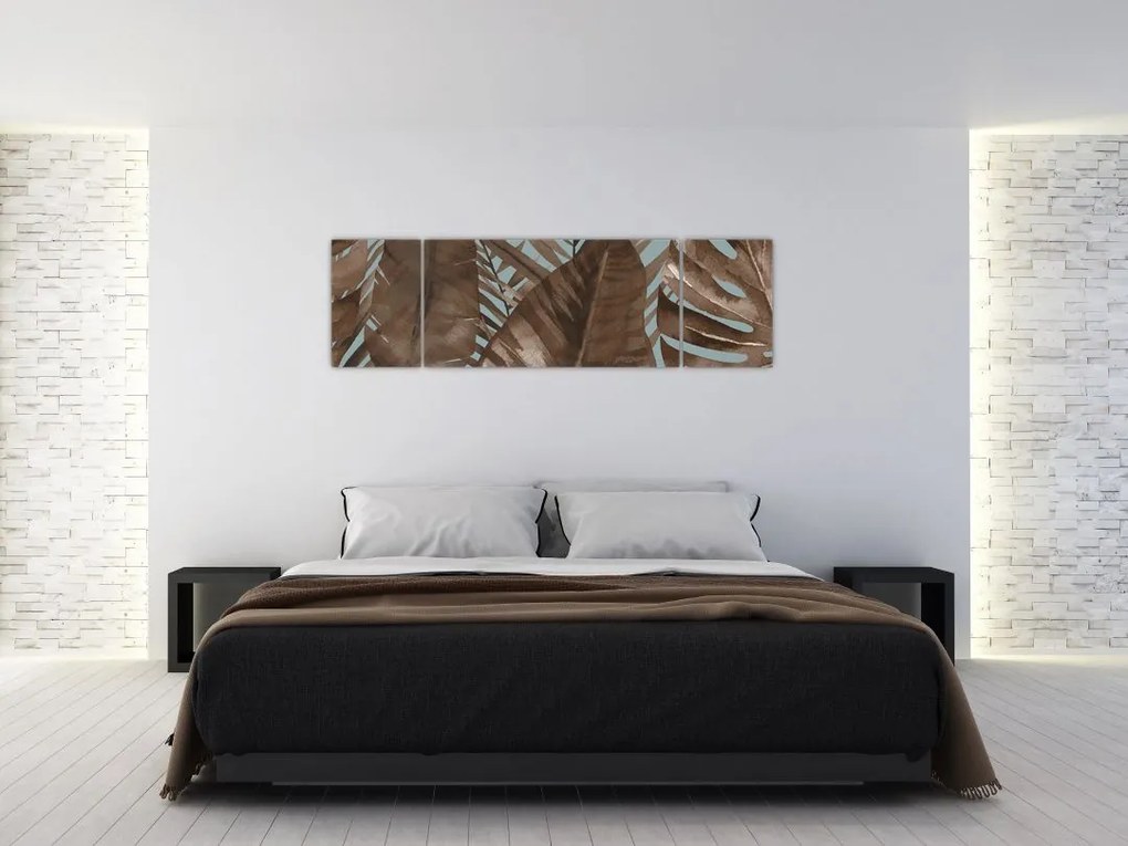 Obraz - Liście palmowe, akwarela (170x50 cm)