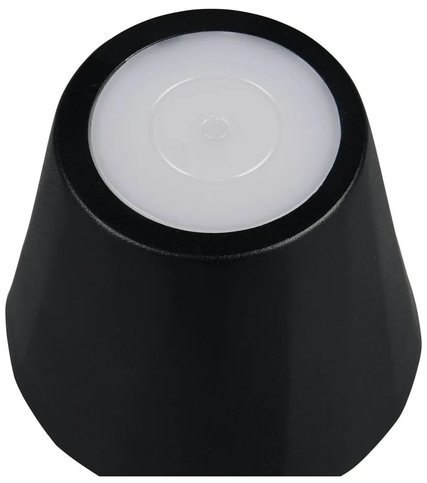 Lampa stołowa LED w kolorze matowej czerni z metalowym kloszem (wysokość 21 cm) Diaz – Trio