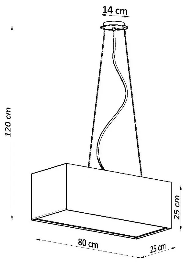Żyrandol SANTA BIS 80 czarny SOLLUX  LIGHTING