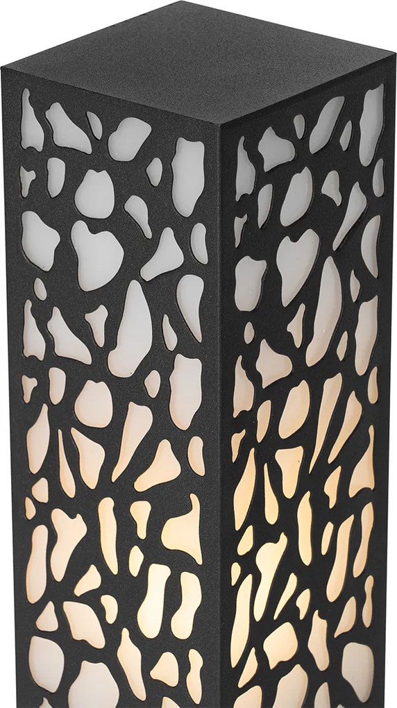 Nowoczesny słup ogrodowy czarny 60 cm IP44 - Nicole