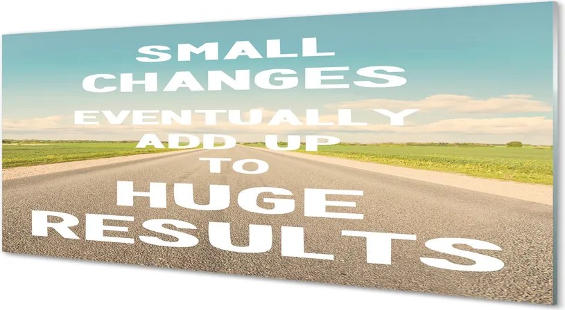 Szklany Panel Napis na Łące pod Niebem