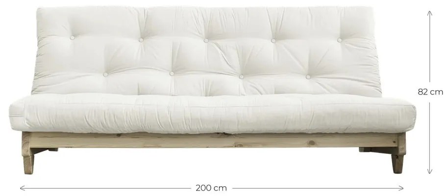 Sofa rozkładana z ciemnoniebieskim pokryciem Karup Design Fresh Natural/Navy