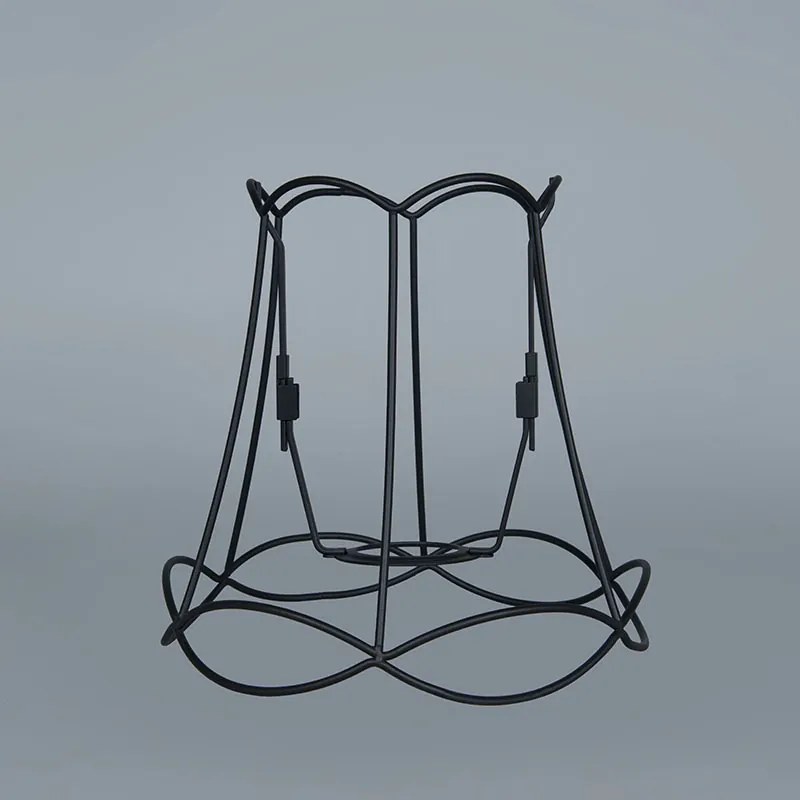 Retro lampa wisząca czarna - Granny Frame 3 Retro Oswietlenie wewnetrzne