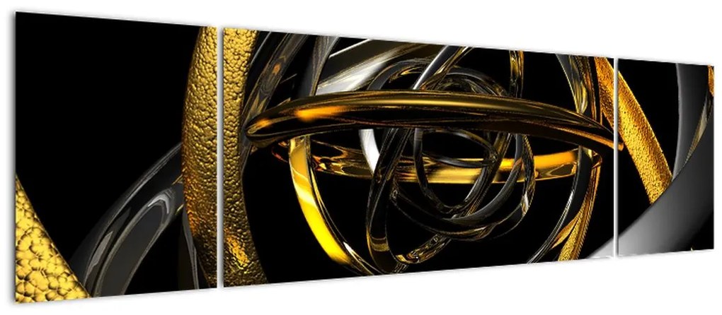 Obraz nowoczesnej abstrakcji (170x50 cm)