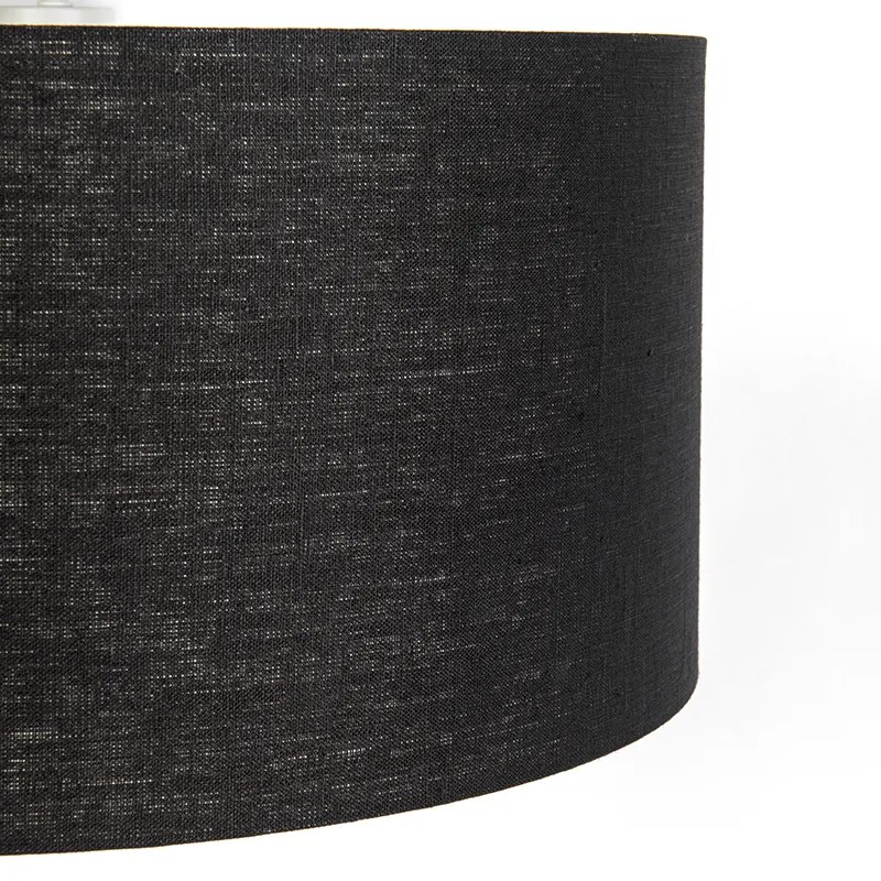 Nowoczesna lampa wisząca biała z czarnym kloszem 50 cm - Combi 1 Nowoczesny Oswietlenie wewnetrzne