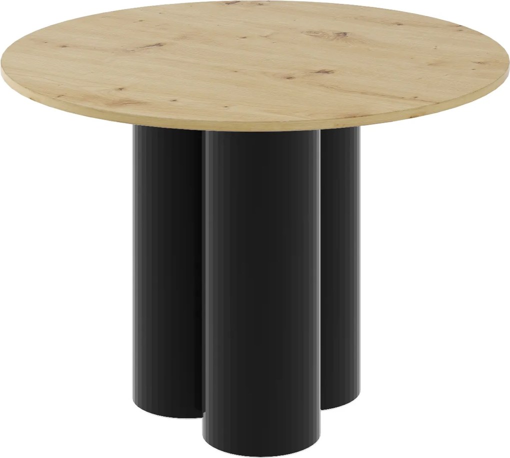 Okrągły stół Raveo Hubertus dąb / połysk