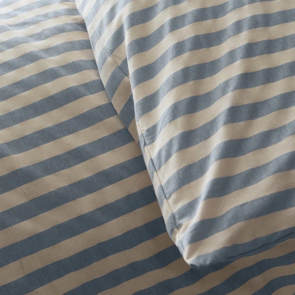 Niebieska pościel jednoosobowa 135x200 cm Zanzibar Stripe – Pineapple Elephant