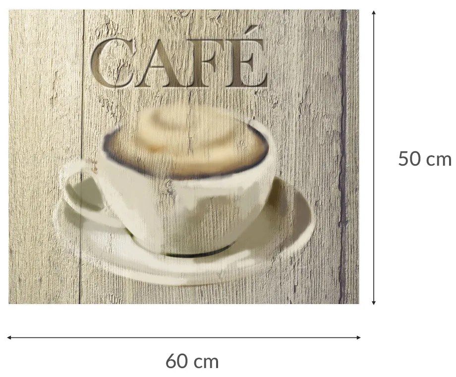 Szklana płyta ochronna CAFE na ścianę - 50 x 60 cm, WENKO