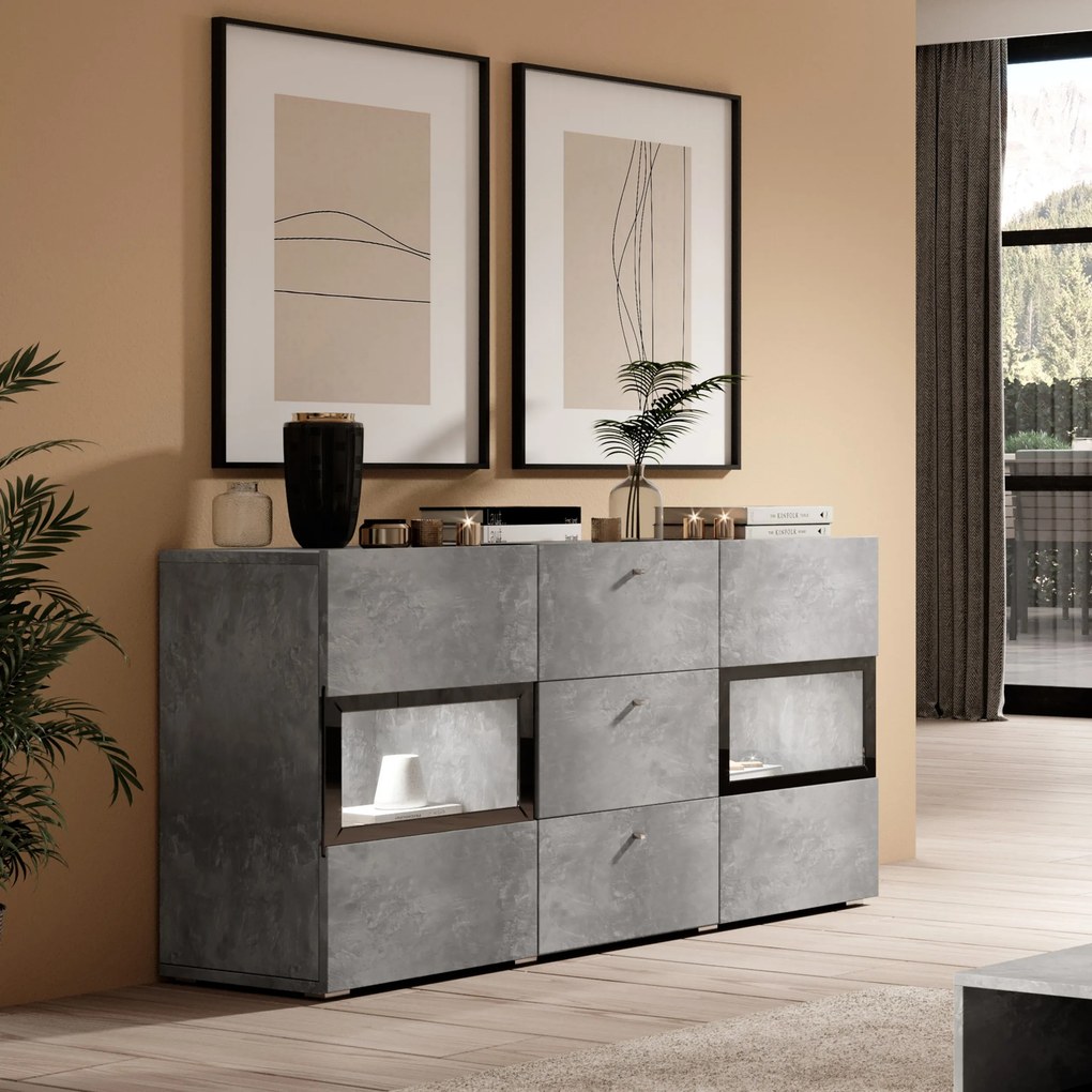 Komoda BAROLO 132 cm do Salonu Sypialni Beton jasny