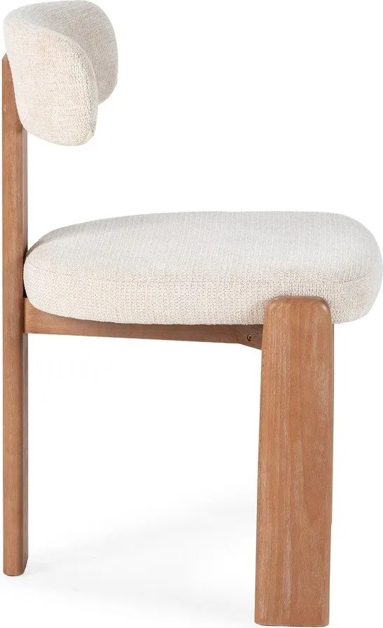 Kremowe tapicerowane krzesła zestaw 2 szt. Nadia – MOME