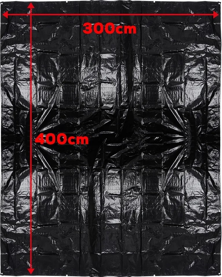 Redcliffs Plandeka namiotowa, 3 x 4 m, czarny, 3 x 4 m