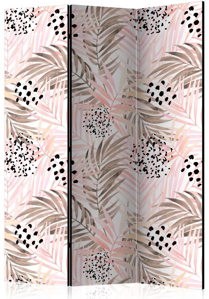 Parawan akustyczny Kwiaty 135x172 cm 3-częściowy beżowy ARTGEIST B