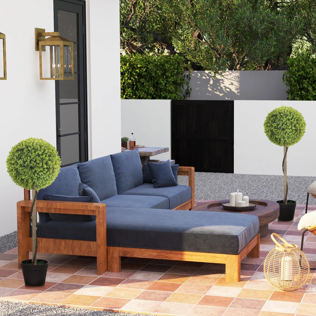 HOMCOM Sztuczne Drzewko Eukaliptusowe, Zestaw 2 w Doniczkach, Łatwe w Pielęgnacji, 90 cm