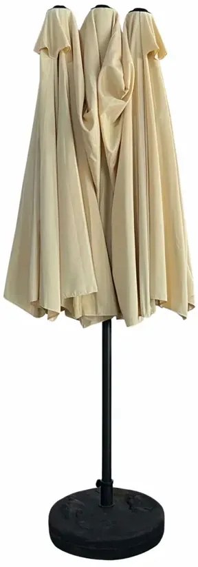 Potrójny beżowy parasol do ogrodu R5-D61