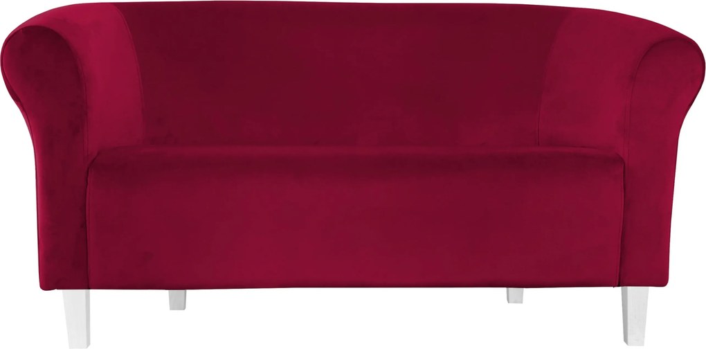 Sofa Milo tkanina Welur wygodna sofa tapicerowana do salonu i poczekalni : Kolor nogi - Biała, Kolor tkaniny - VELVET - MG31, Typ tkaniny - Velvet, Wysokość nogi - 15 cm