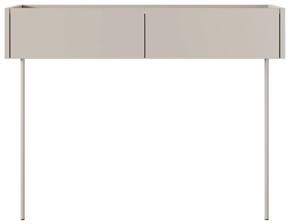 Toaletka Desin 100 cm z szufladami i metalowymi nogami - kaszmir / dąb nagano