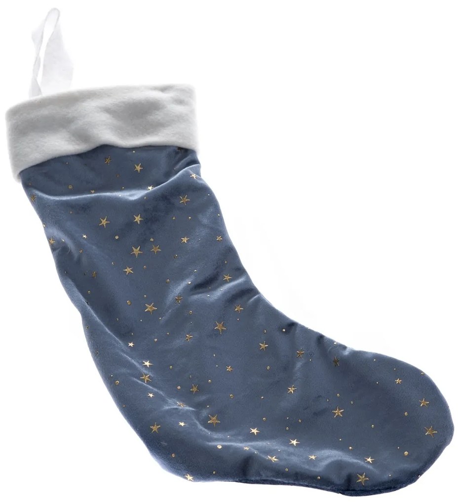 Skarpeta bożonarodzeniowa do zawieszenia Stars, 20 x 43 x 2 cm, niebieski